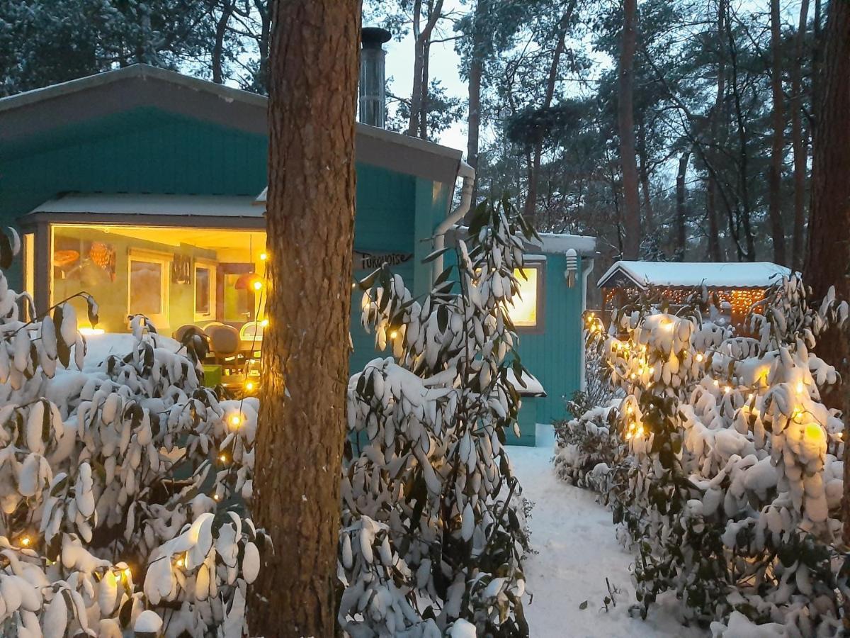 Boshuis Turquoise / Smaakvol Genieten Op De Veluwe Хундерло Экстерьер фото